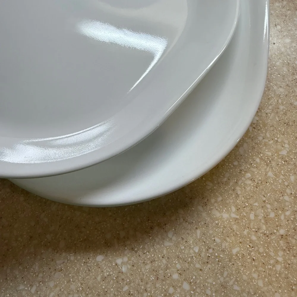 Corelle White Dinnerware Set Elegant Dining Platters Set of 2 Oval Classic White